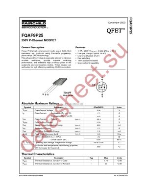 FQAF9P25 datasheet  